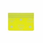 Spectrum Diamond Visetos Leather Card Case Wallet // Neon Yellow