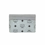 Spectrum Diamond Visetos Leather Card Case Wallet // Silver