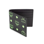 Small Smooth Visetos Logo Leather Bifold Wallet // Summer Green