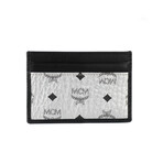 Visetos Mini Leather Card Case Wallet // Silver + Black