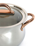 BergHOFF Ouro Gold 18/10 Stainless Steel 8" Stockpot with Glass Lid // 5qt.