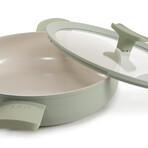 BergHOFF Balance Nonstick Ceramic Sauté Pan 10.25" // 3.1qt. With Glass Lid // Recycled Aluminum // Sage