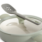 BergHOFF Balance Nonstick Ceramic Sauté Pan 10.25" // 3.1qt. With Glass Lid // Recycled Aluminum // Sage