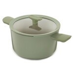 BergHOFF Balance Nonstick Ceramic Stockpot 10" // 4.6qt. With Glass Lid // Recycled Aluminum // Sage