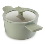 BergHOFF Balance Nonstick Ceramic Stockpot 8" // 3.3qt. With Glass Lid // Recycled Aluminum // Sage