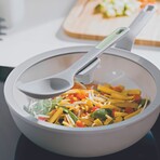 BergHOFF Balance Nonstick Ceramic Wok Pan 11" // 4.4qt. With Glass Lid // Recycled Aluminum // Moonmist