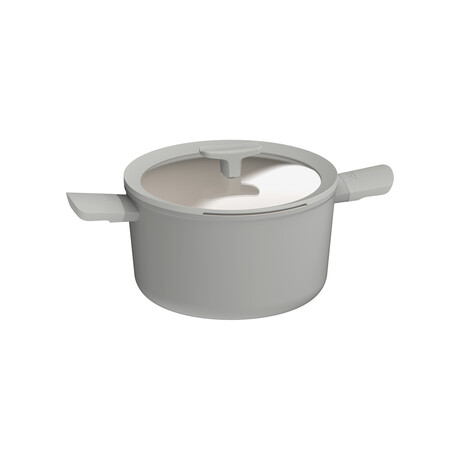 BergHOFF Balance Nonstick Ceramic Stockpot 10" // 5.8qt. With Glass Lid // Recycled Aluminum // Moonmist