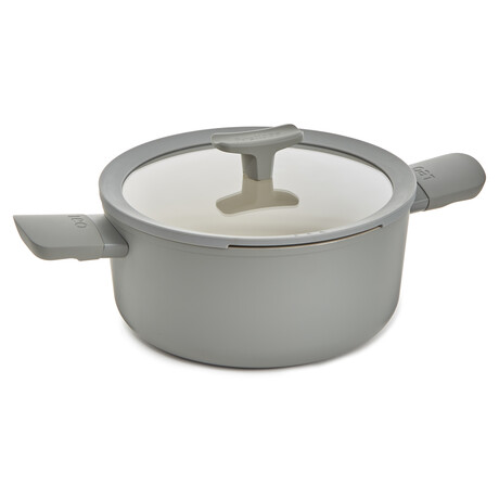 BergHOFF Balance Nonstick Ceramic Stockpot 10" // 4.6qt. With Glass Lid // Recycled Aluminum // Moonmist