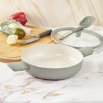 BergHOFF Balance Nonstick Ceramic Sauté Pan 10.25" // 3.1qt. With Glass Lid // Recycled Aluminum // Moonmist