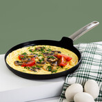 Leo Graphite Nonstick Ceramic Omelet pan 10", Sustainable Recycled Material