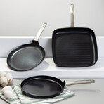 Graphite Nonstick Ceramic Grill Pan 11" // Sustainable Recycled Material