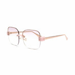 Women's // Deco Beach Square Sunglasses // Pink + Gold Mirror