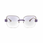 Women's // Deco Beach Square Sunglasses // Lilac + Gold Mirror