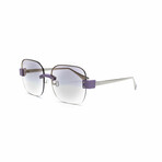 Women's // Deco Beach Square Sunglasses // Lilac + Gold Mirror