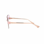 Women's // Deco Beach Square Sunglasses // Pink + Gold Mirror