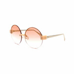 Women's // Break of Dawn Round Sunglasses // Peach + Gold Mirror