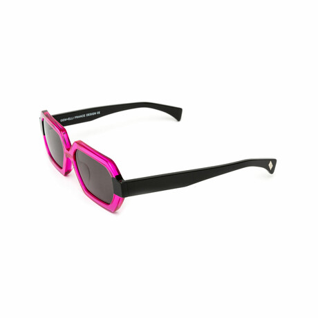 Women's // Wild Paradise Acetate Sunglasses // Fuchsia & Black + Solid Gray