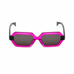 Women's // Wild Paradise Acetate Sunglasses // Fuchsia & Black + Solid Gray