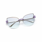 Women's // Kitten Cartel Cateye Sunglasses // Lilac + Gold Mirror