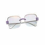 Women's // Deco Beach Square Sunglasses // Lilac + Gold Mirror