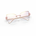 Women's // Kitten Cartel Cateye Sunglasses //  Pink + Gold Mirror