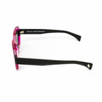 Women's // Wild Paradise Acetate Sunglasses // Fuchsia & Black + Solid Gray