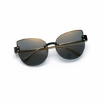 Women's // Kitten Cartel Cateye Sunglasses // Gray + Gold Mirror