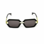 Women's // Wild Paradise Acetate Sunglasses // Black & Yellow + Solid Gray