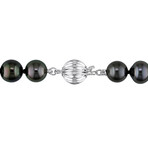 8-10mm Natural-Shaped Cultured Tahitian Pearl Strand Necklace in 14k White Gold - 18 in