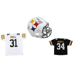 Joe Greene Signed Steelers Full-Size AMP Alternate Speed Helmet, Donnie Shell Signed  Steelers Jersey Inscribed "HOF 20", & Andy Russell Signed  Steelers Jersey Inscribed "2x S.B. Champs"