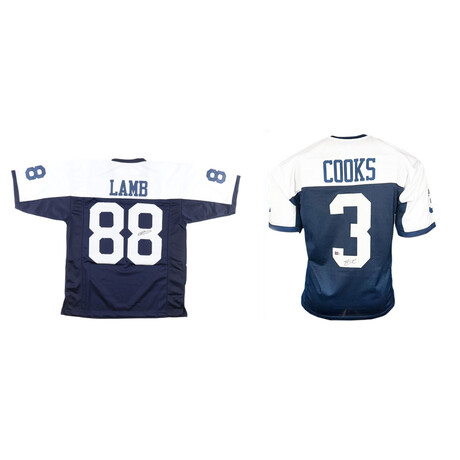 CeeDee Lamb Signed Cowboys Jersey  & Brandin Cooks Signed Cowboys Jersey