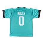 Calvin Ridley Signed  Jaguars Jersey, Calvin Ridley Signed Jaguars Eclipse Alternate Speed Mini Helmet, Evan Engram Signed Jaguars Jersey, & Christian Kirk Signed  Jaguars Jersey