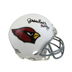 Jim Hart Signed Cardinals Jersey, Jackie Smith Signed Cardinals Jersey Inscribed "HOF 94", & Jackie Smith Signed Cardinals Mini Helmet Inscribed "HOF 94"