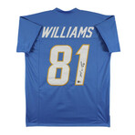 Keenan Allen Signed Chargers Jersey, Keenan Allen Signed Chargers Lunar Eclipse Alternate Speed Mini Helmet, & Mike Williams Signed Chargers Jersey