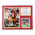 Sonny Jurgensen Signed  Redskins Jersey Inscribed "HOF 83" , Larry Brown Signed  Redskins Jersey Inscribed "1972 NFL MVP", & Larry Brown Signed Redskins Custom Matted Photo Display