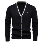 Standar Collar Cardigan // Black (XL)