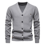 Knit Estándar Collar Cardigan // Gray (L)