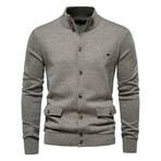 The Utility Cardigan // Brown (M)