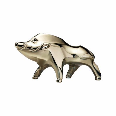 Baccarat Zodiac Crystal 2019 The Year of The Pig Gold Figurine // 2812401