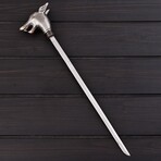 Wolf Head Walking Cane Sword // Hidden Sword // 7310