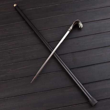 Cobra Head Walking Cane Sword // Hidden Sword // 7309