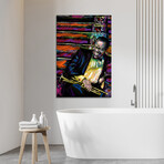 Louis Armstrong - Jazz "What A Wonderful World" Print on Acrylic Glass by Rockchromatic (16"H x 24"W x 0.25"D)