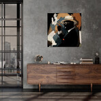 Cigar Lounge In Black Print on Acrylic Glass by Sunflowerman (24"H x 24"W x 0.25"D)