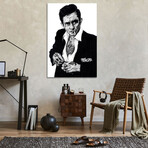 Johnny Cash Print on Acrylic Glass by Inked Ikons (16"H x 24"W x 0.25"D)