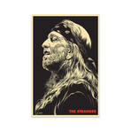 The Stranger: Willie Nelson Print on Acrylic Glass by Joshua Budich (16"H x 24"W x 0.25"D)