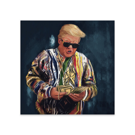 Biggie Trump Print on Acrylic Glass by El'Cesart (24"H x 24"W x 0.25"D)