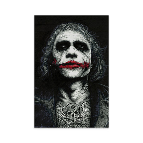 The Joker Print on Acrylic Glass by Inked Ikons (16"H x 24"W x 0.25"D)