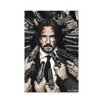 John Wick Print on Acrylic Glass by Inked Ikons (16"H x 24"W x 0.25"D)