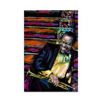 Louis Armstrong - Jazz "What A Wonderful World" Print on Acrylic Glass by Rockchromatic (16"H x 24"W x 0.25"D)