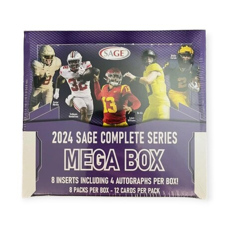 2024 Sage Football Complete Series Mega Box // 4 Autographs Per Box // Chasing Rookies ( Daniels, Williams, Maye, Harrison, Penix Etc.) // Sealed Box Of Cards